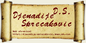 Đenadije Sprečaković vizit kartica